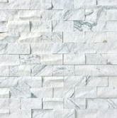 Calacatta Gold 2x4 Split Faced Marble Mosaic 1 piece